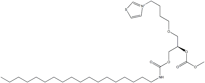 3-[4-[(R)-2-[(Methoxycarbonyl)oxy]-3-[[(octadecylamino)carbonyl]oxy]propoxy]butyl]thiazol-3-ium