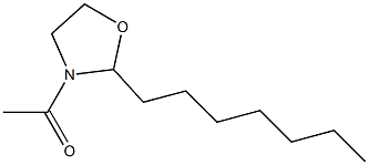3-Acetyl-2-heptyloxazolidine Struktur