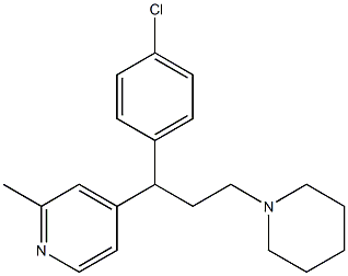 1-[3-(p-Chlorophenyl)-3-(2-methyl-4-pyridyl)propyl]piperidine Structure