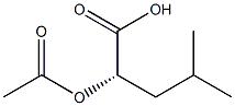 (S)-2-アセトキシ-4-メチルペンタン酸 化学構造式