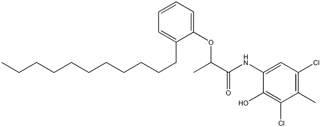 2-[2-(2-Undecylphenoxy)propanoylamino]-4,6-dichloro-5-methylphenol Struktur