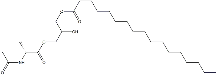 1-[(N-アセチル-D-アラニル)オキシ]-2,3-プロパンジオール3-ヘプタデカノアート 化学構造式