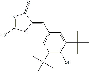 2-Mercapto-5-(3,5-di-tert-butyl-4-hydroxybenzylidene)thiazol-4(5H)-one