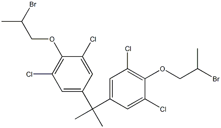 1,1'-[Isopropylidenebis(2,6-dichloro-4,1-phenyleneoxy)]bis(2-bromopropane) Structure