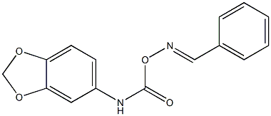 Benzaldehyde O-[(1,3-benzodioxol-5-yl)carbamoyl]oxime Structure