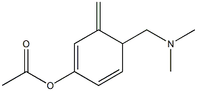 Acetic acid 4-dimethylaminomethyl-3-methylene-1,5-cyclohexadienyl ester Struktur