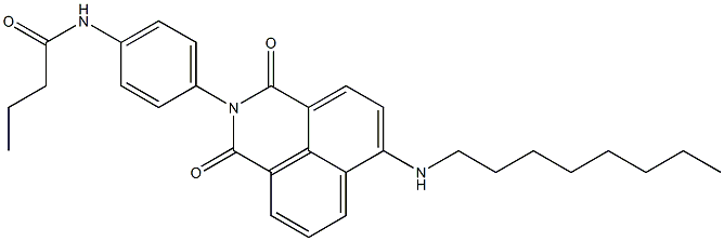 6-(Octylamino)-2-[4-(butyrylamino)phenyl]-2H-benzo[de]isoquinoline-1,3-dione Structure