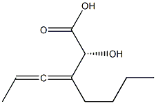 (2R,3R)-2-Hydroxy-3-butyl-3,4-hexadienoic acid Struktur