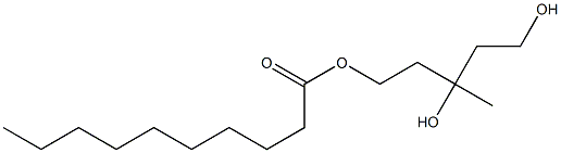 Decanoic acid 3,5-dihydroxy-3-methylpentyl ester Struktur