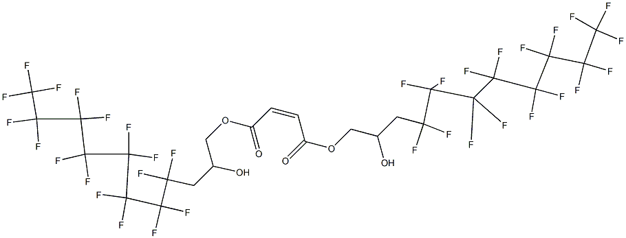 Maleic acid bis[2-hydroxy-3-(heptadecafluorooctyl)propyl] ester Structure