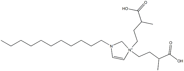 3,3-Bis(3-carboxybutyl)-1-undecyl-4-imidazoline-3-ium Structure