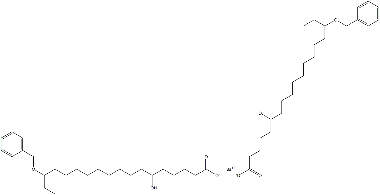 Bis(16-benzyloxy-6-hydroxystearic acid)barium salt Structure