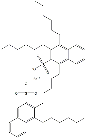 Bis(3,4-dihexyl-2-naphthalenesulfonic acid)barium salt Structure