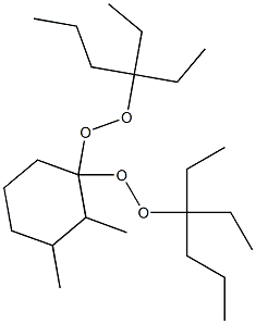 2,3-Dimethyl-1,1-bis(1,1-diethylbutylperoxy)cyclohexane Structure