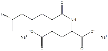 (S)-2-(6-Fluoroheptanoylamino)glutaric acid disodium salt Struktur