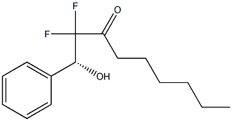(R)-2,2-Difluoro-1-hydroxy-1-phenyl-3-nonanone 结构式
