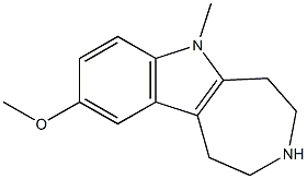 1,2,3,4,5,6-Hexahydro-9-methoxy-6-methylazepino[4,5-b]indole 结构式