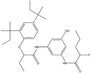 3-(2-Fluoropentanoylamino)-5-[2-(2,4-di-tert-amylphenoxy)butyrylamino]phenol Structure
