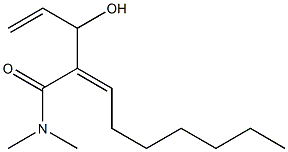 (Z)-2-(1-ヒドロキシアリル)-N,N-ジメチル-2-ノネンアミド 化学構造式