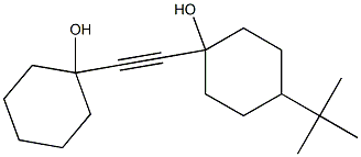 4-tert-Butyl-1-[(1-hydroxycyclohexyl)ethynyl]cyclohexan-1-ol Struktur