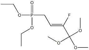 (Z)-3-Fluoro-4,4,4-trimethoxy-2-butenylphosphonic acid diethyl ester Structure