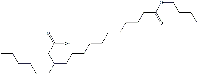 12-カルボキシメチル-9-オクタデセン酸1-ブチル 化学構造式