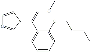 1-[(E)-2-Methoxy-1-(2-pentyloxyphenyl)ethenyl]-1H-imidazole 结构式