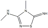 5-Imino-4-methyl-3-methylamino-4,5-dihydro-1,2,4-thiadiazole Struktur