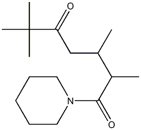 1-(1-ピペリジニル)-2,3,6,6-テトラメチル-1,5-ヘプタンジオン 化学構造式