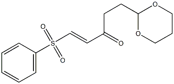 (E)-5-(1,3-Dioxan-2-yl)-1-(phenylsulfonyl)-1-penten-3-one Struktur
