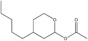2-アセチルオキシ-4-ペンチルテトラヒドロ-2H-ピラン 化学構造式