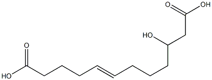 3-Hydroxy-7-dodecenedioic acid Structure