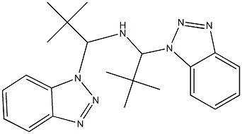 1,1'-[Iminobis(2,2-dimethylpropane-1,1-diyl)]bis(1H-benzotriazole) Struktur