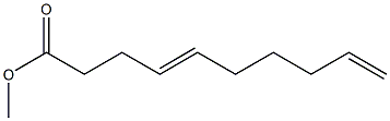 4,9-デカジエン酸メチル 化学構造式
