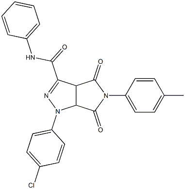 1,3a,4,5,6,6a-Hexahydro-4,6-dioxo-N-phenyl-5-(4-methylphenyl)-1-(4-chlorophenyl)pyrrolo[3,4-c]pyrazole-3-carboxamide Structure