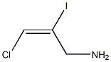 (E)-3-クロロ-2-ヨード-2-プロペン-1-アミン 化学構造式