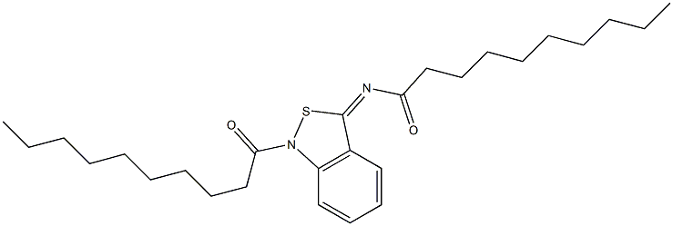 1-Decanoyl-3(1H)-decanoylimino-2,1-benzisothiazole Structure