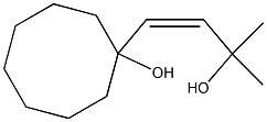1-[(Z)-3-ヒドロキシ-3-メチル-1-ブテニル]シクロオクタン-1-オール 化学構造式