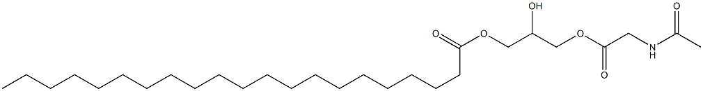 1-[(N-アセチルグリシル)オキシ]-2,3-プロパンジオール3-ヘニコサノアート 化学構造式