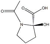 N-Acetyl-2-hydroxy-L-proline Struktur