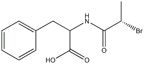 (S)-2-[(2-Bromo-1-oxopropyl)amino]-3-phenylpropanoic acid Struktur