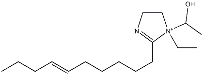 2-(6-Decenyl)-1-ethyl-1-(1-hydroxyethyl)-2-imidazoline-1-ium Struktur