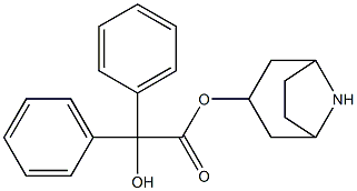 ベンジル酸8-アザビシクロ[3.2.1]オクタン-3-イル 化学構造式