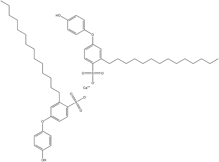 Bis(4'-hydroxy-3-tetradecyl[oxybisbenzene]-4-sulfonic acid)calcium salt Structure