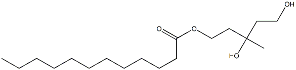 ドデカン酸3,5-ジヒドロキシ-3-メチルペンチル 化学構造式