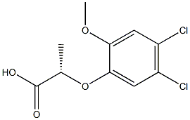 [S,(-)]-2-(4,5-Dichloro-2-methoxyphenoxy)propionic acid Struktur