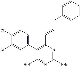 5-(3,4-Dichlorophenyl)-6-(3-phenyl-1-propenyl)pyrimidine-2,4-diamine