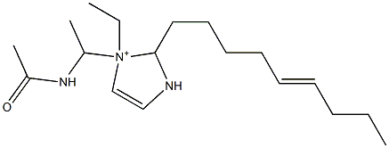 1-[1-(Acetylamino)ethyl]-1-ethyl-2-(5-nonenyl)-4-imidazoline-1-ium 结构式