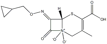 7-[(E)-(Cyclopropylmethoxy)imino]-3-methyl-4-carboxycepham-3-ene 1,1-dioxide Struktur