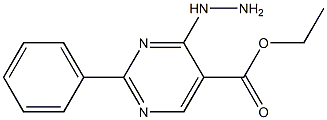  2-Phenyl-4-hydrazinopyrimidine-5-carboxylic acid ethyl ester